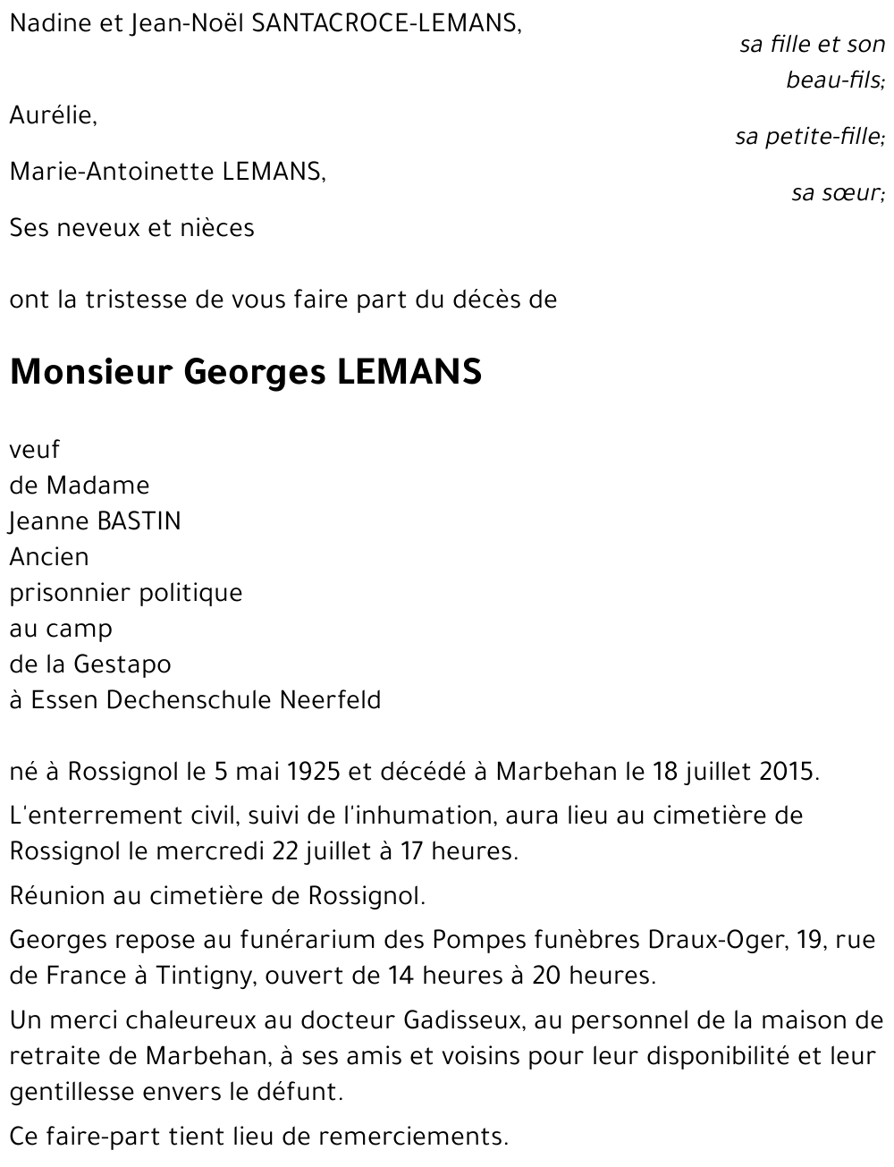 Georges LEMANS