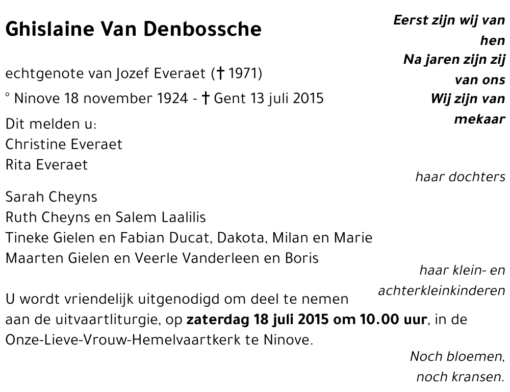 Ghislaine Van Denbossche