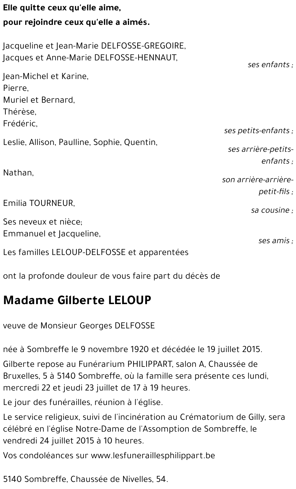 Gilberte LELOUP