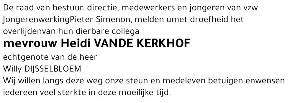 Heidi Vande Kerkhof
