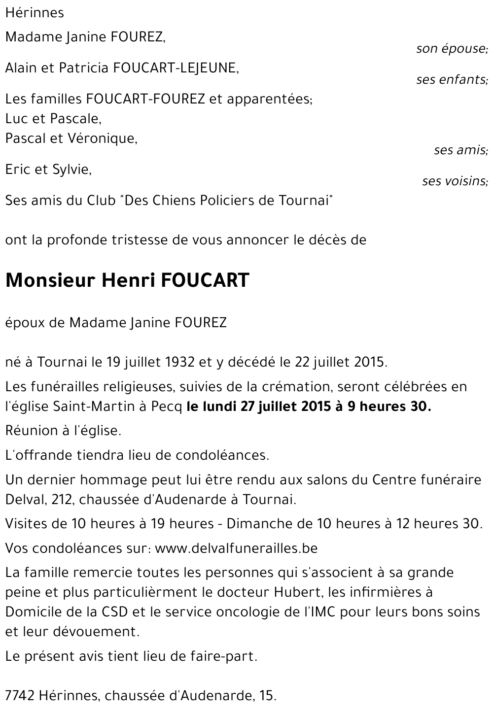 Henri FOUCART
