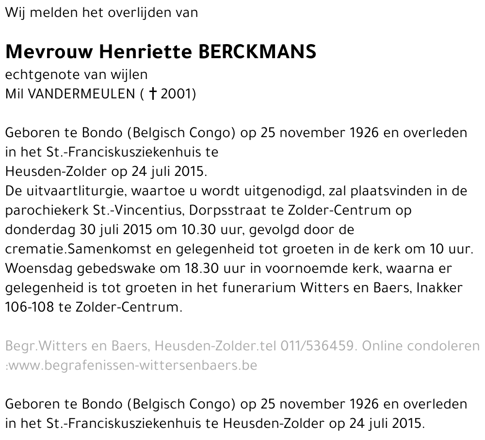 Henriette Berckmans