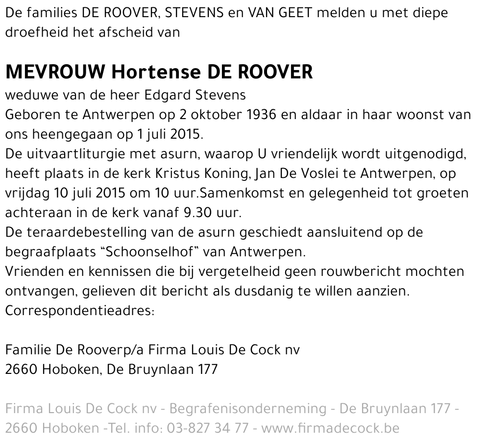 Hortense De Roover