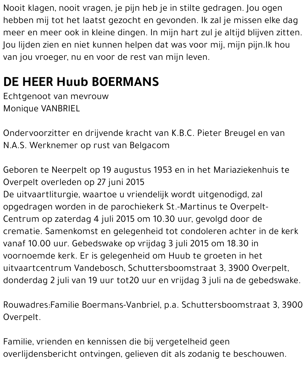 Huub BOERMANS