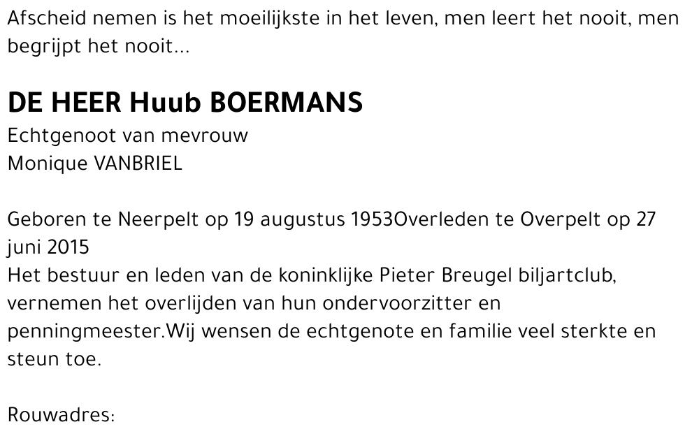 Huub BOERMANS