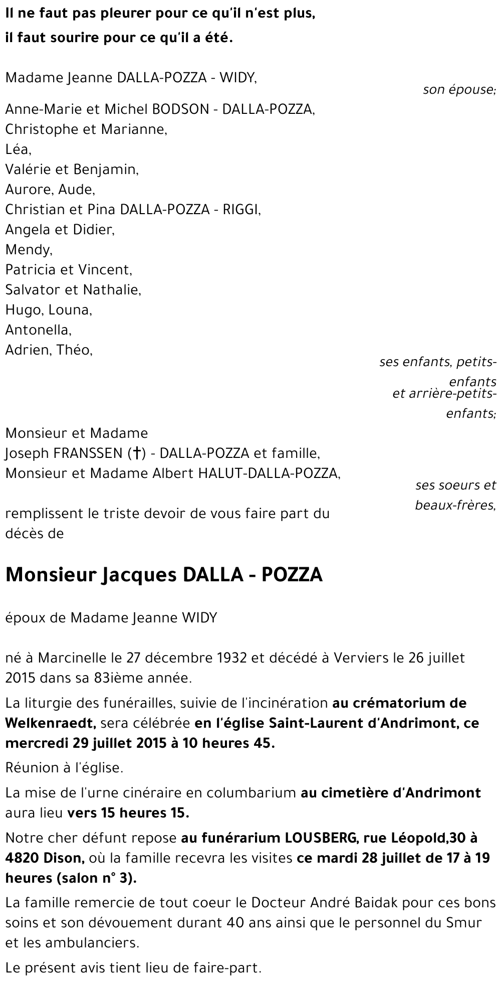 Jacques DALLA POZZA