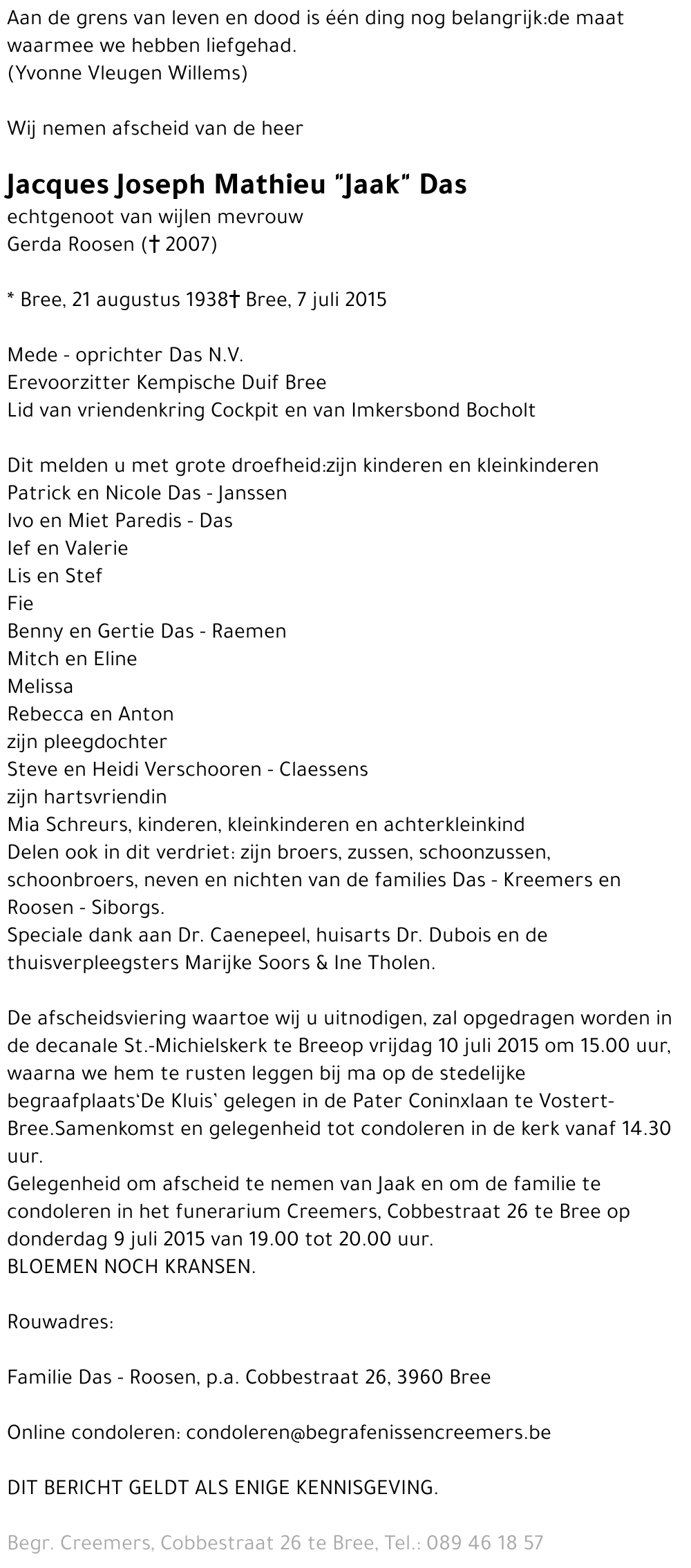 Jacques Joseph Mathieu Das