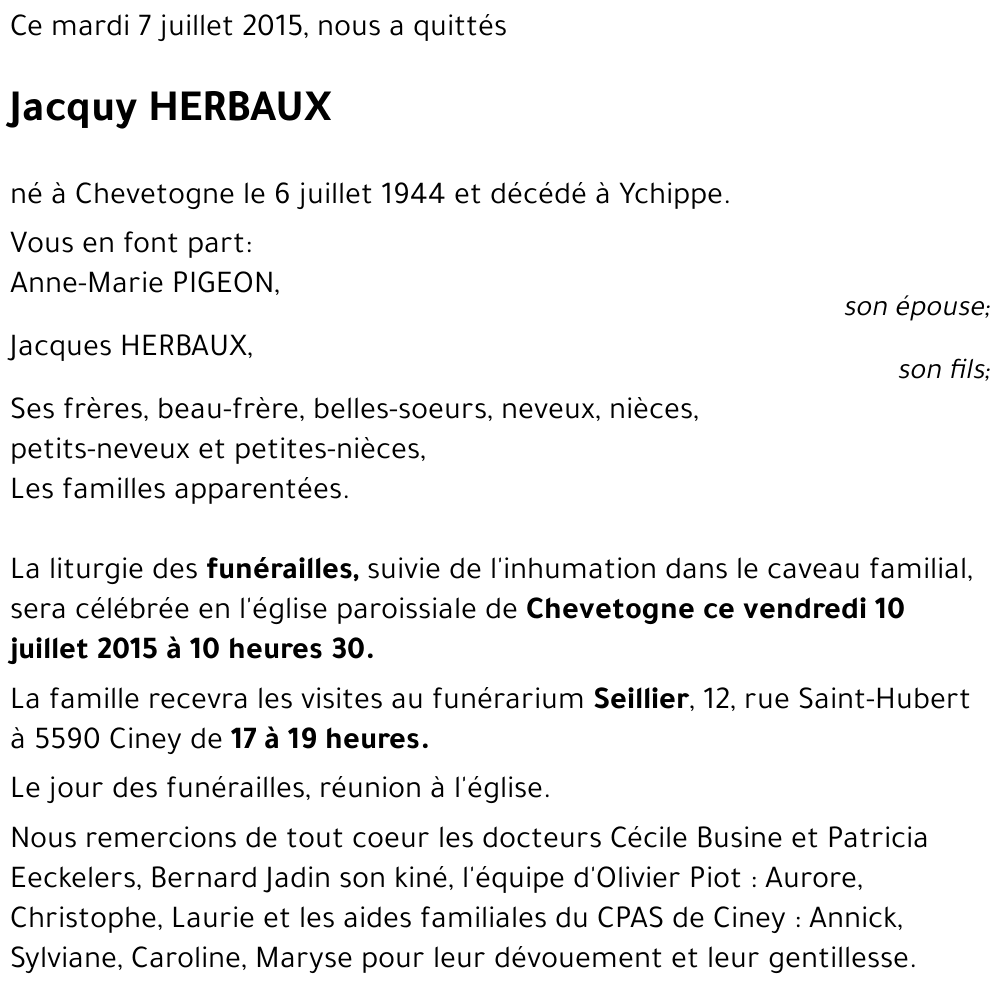 Jacquy HERBAUX