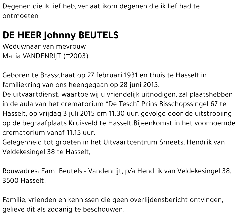 Johnny Beutels