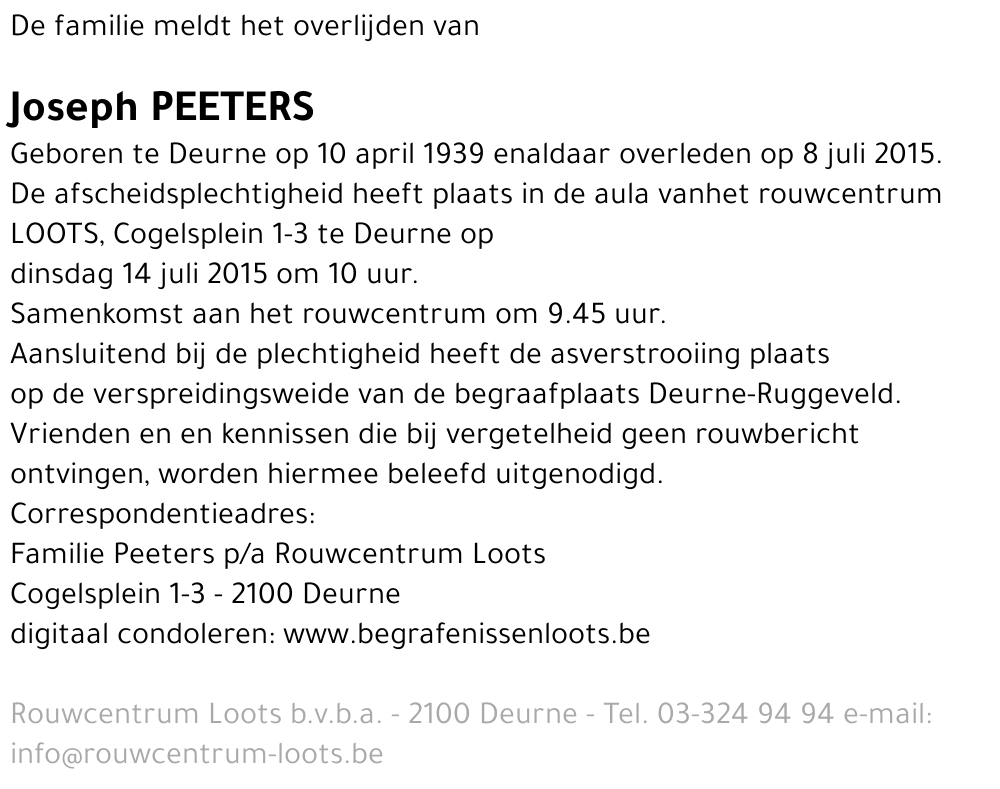 Joseph Peeters