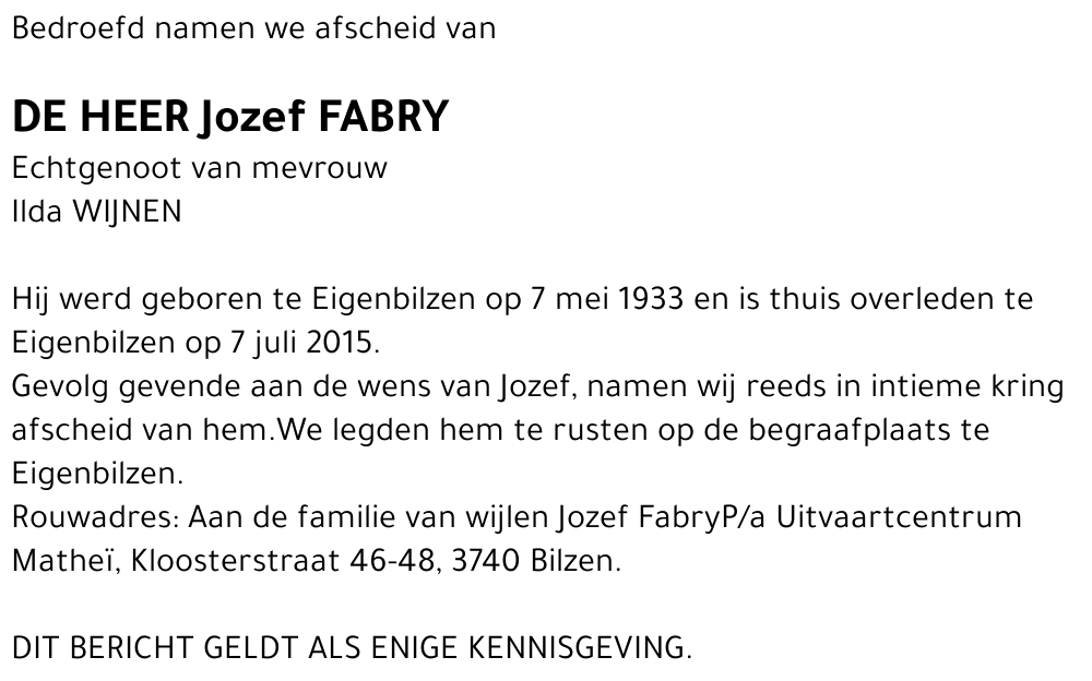 Jozef FABRY