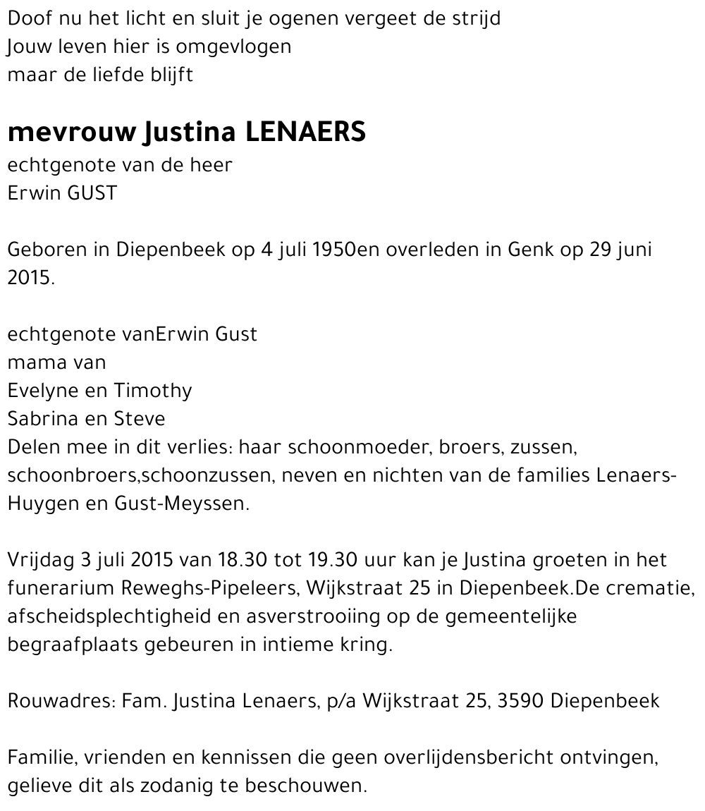 Justina Lenaers