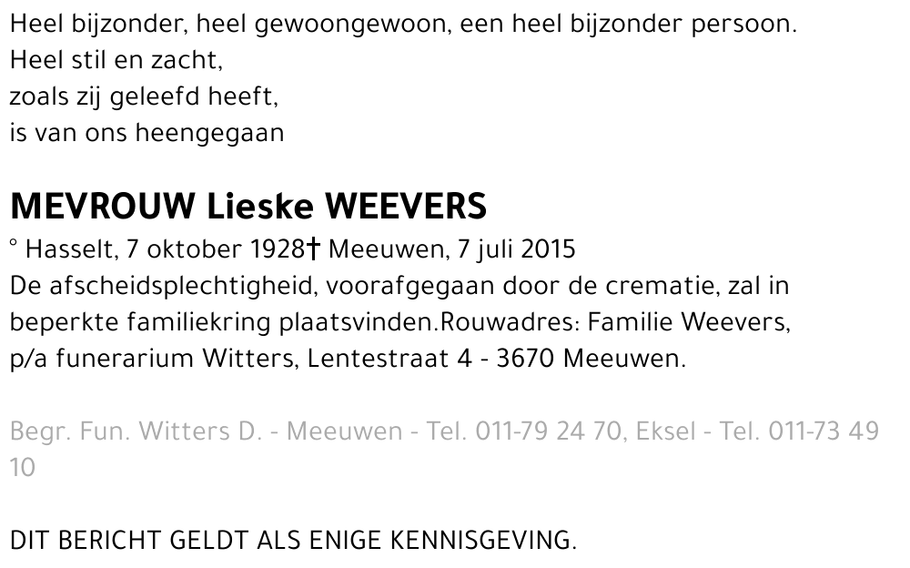 Lieske Weevers