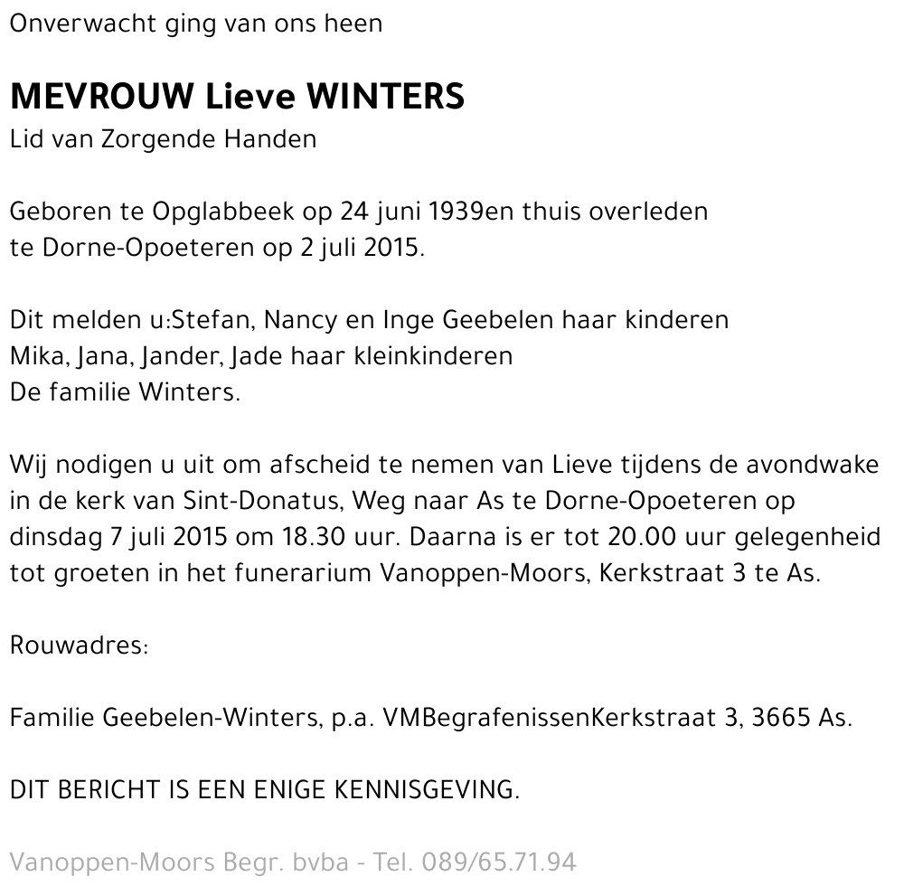 Lieve Winters