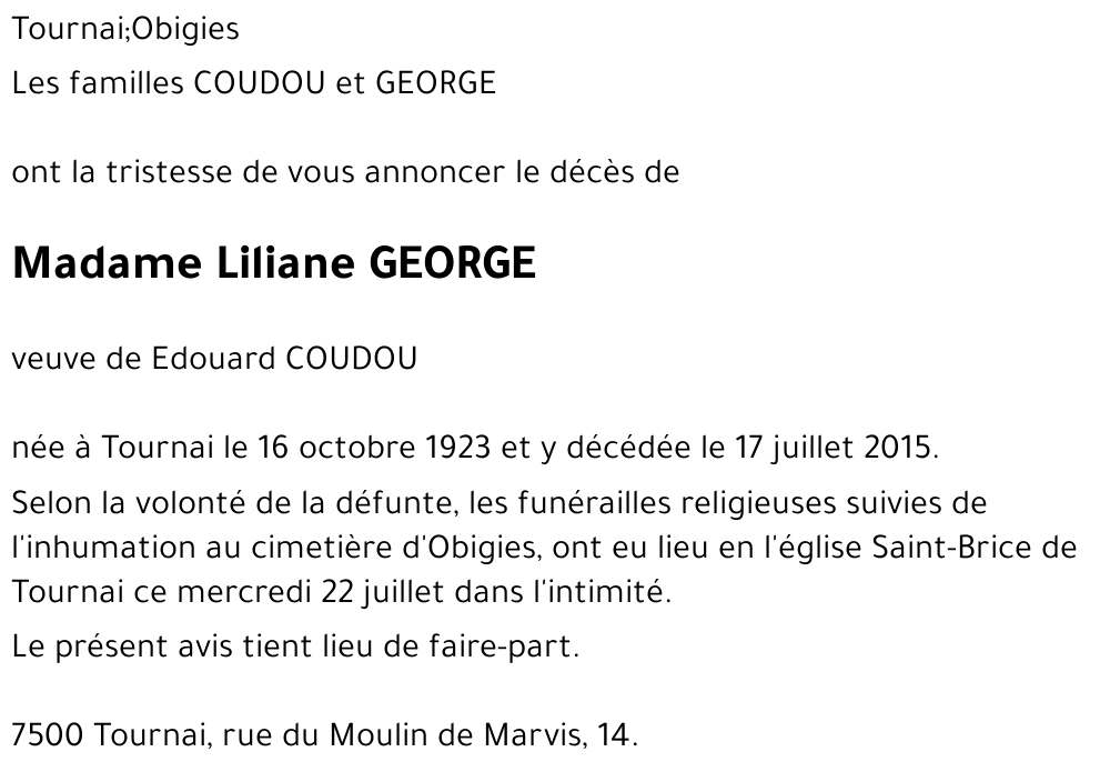 Liliane GEORGE