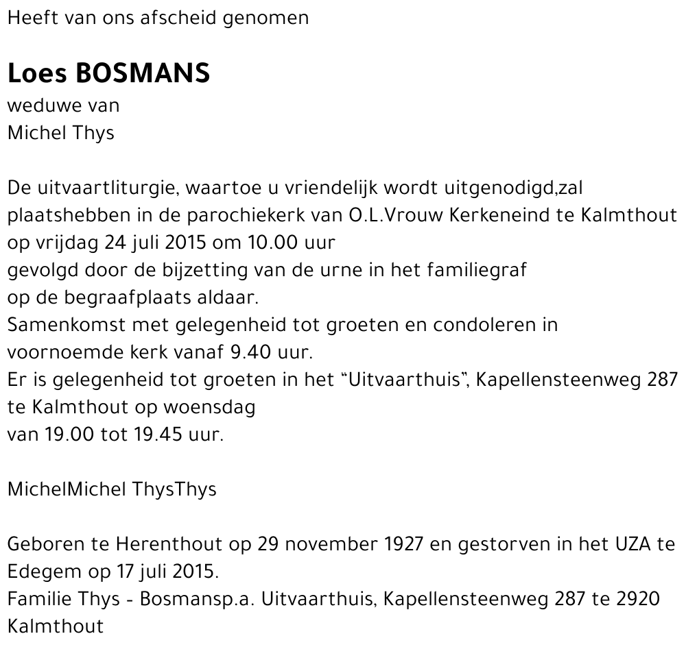 Loes BOSMANS