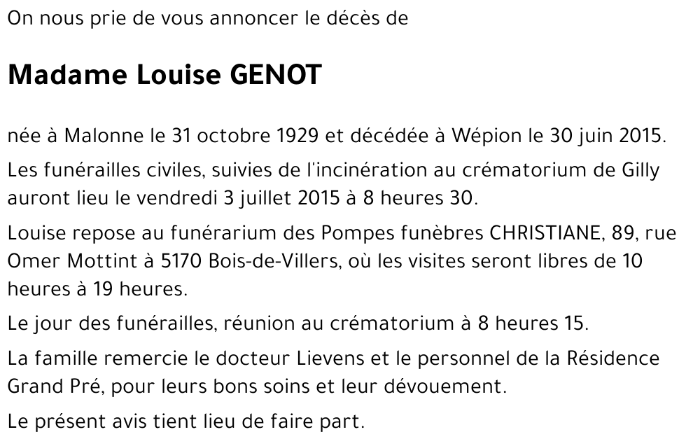 Louise GENOT
