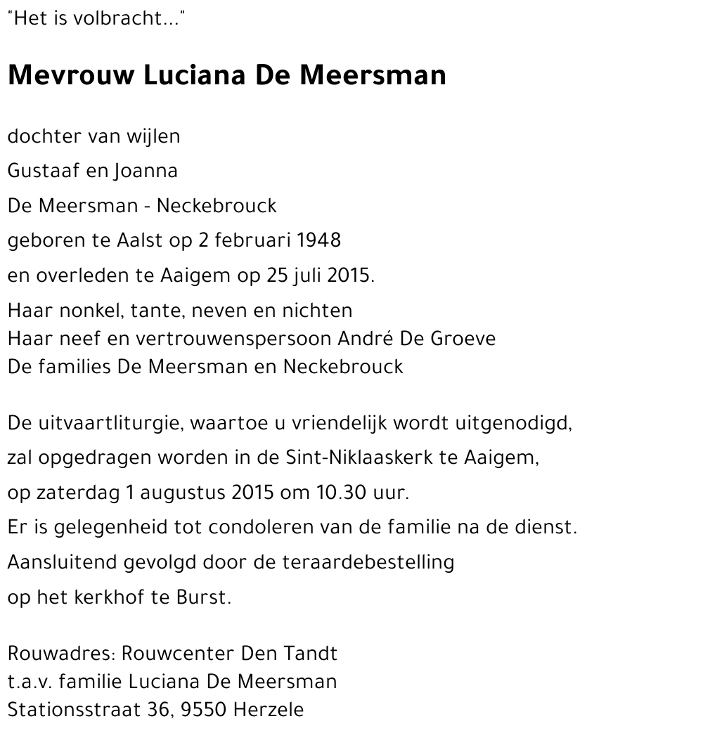 Luciana De Meersman