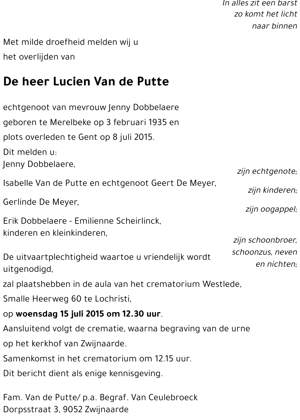 Lucien Van de Putte