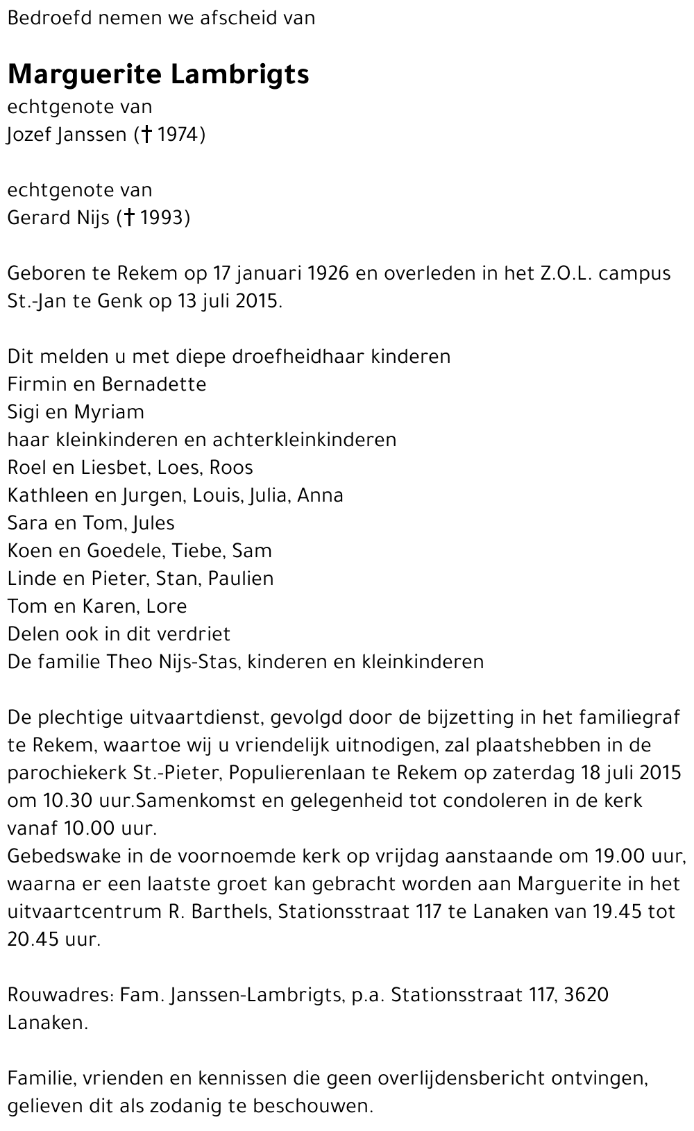 Marguerite Lambrigts