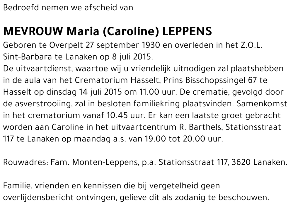 Maria (Caroline) Leppens