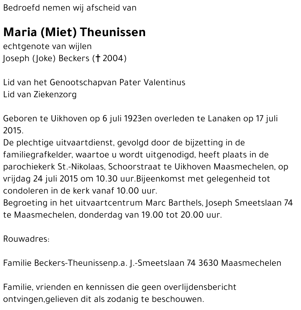 Maria Theunissen