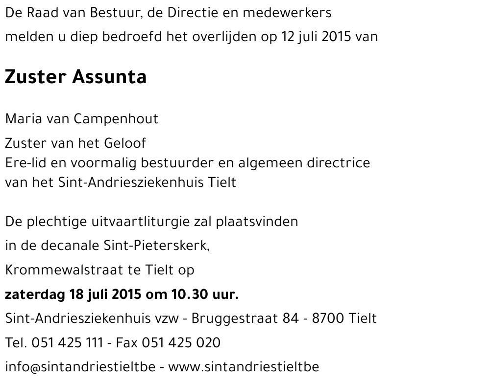 Maria van Campenhout