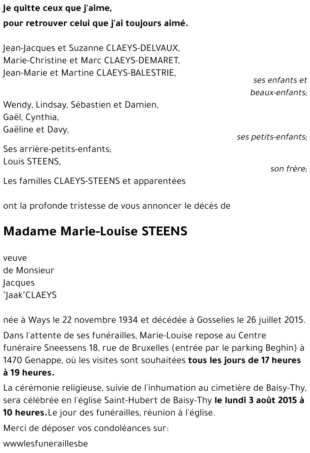 Marie-Louise STEENS