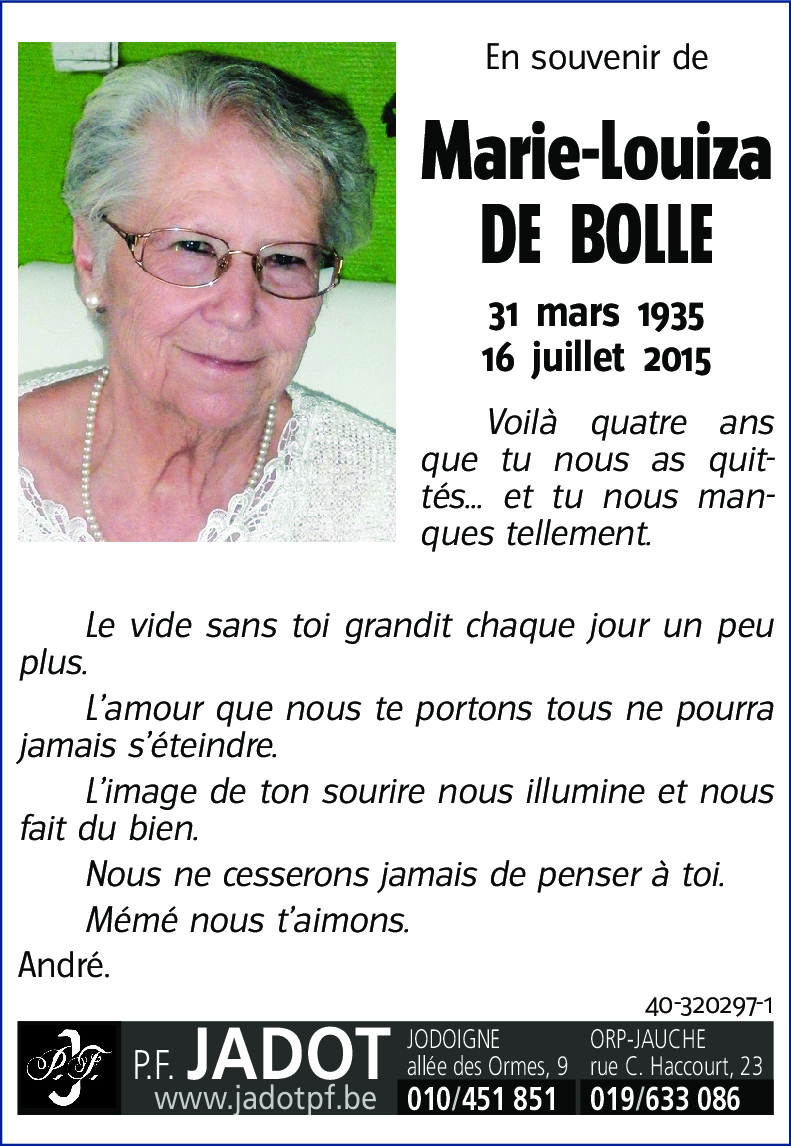 Marie-Louiza DE BOLLE