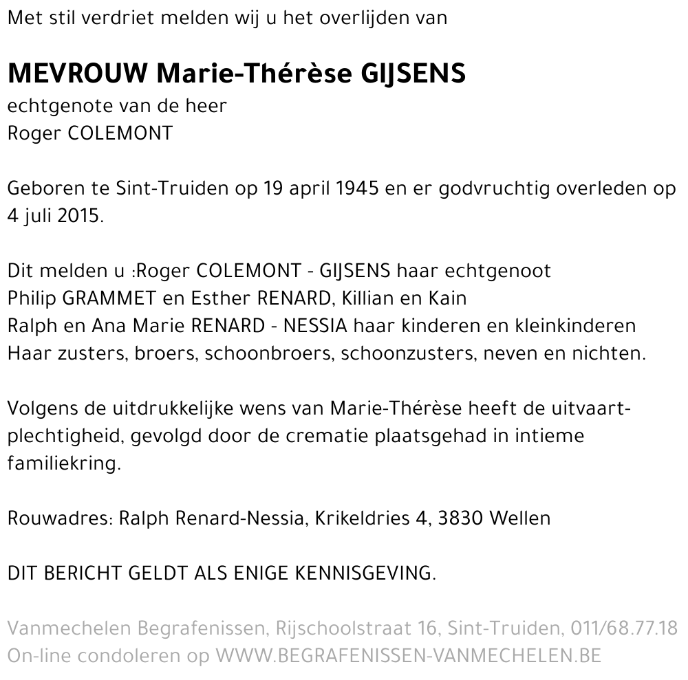 Marie-Thérèse Gijsens