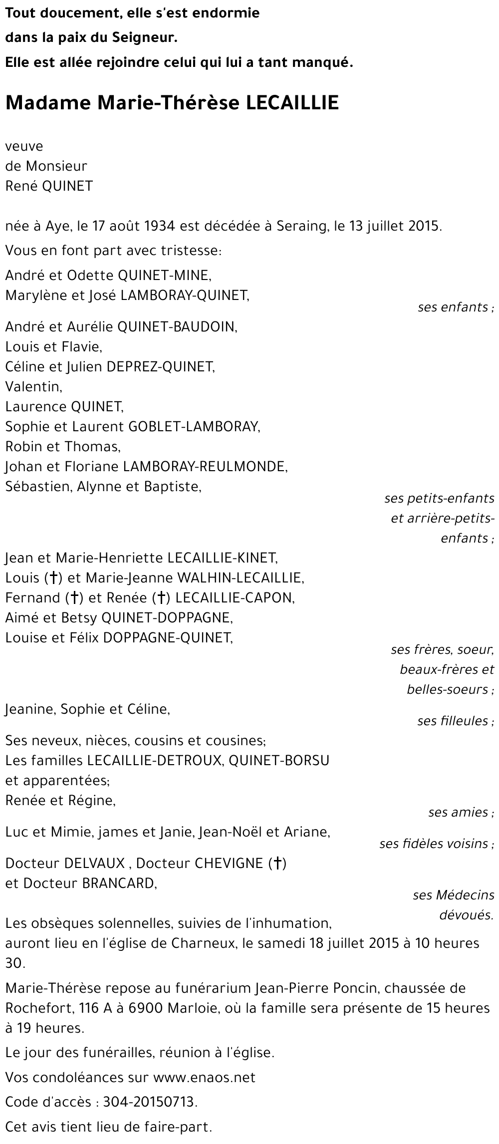 Marie-Thérèse LECAILLIE