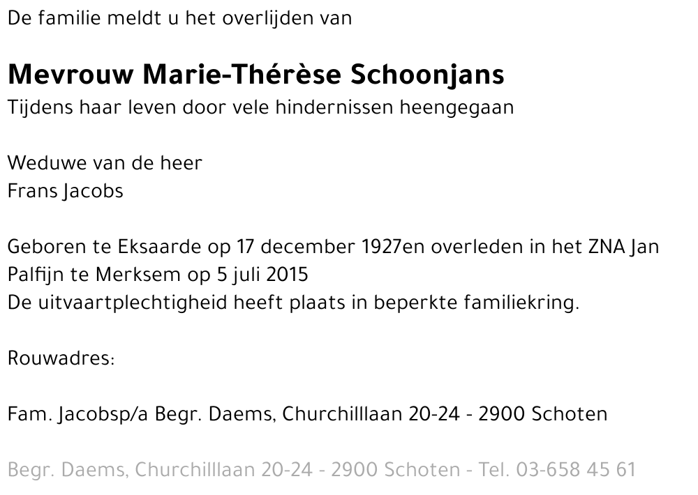 Marie-Thérèse Schoonjans