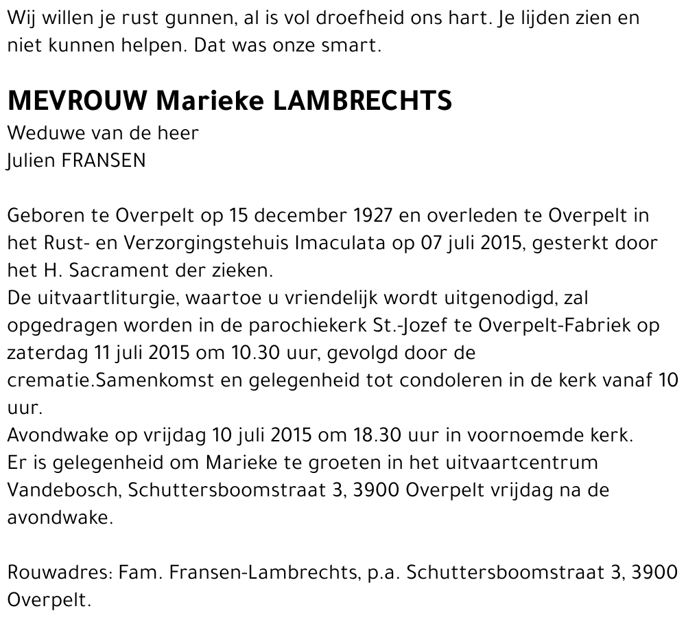 Marieke LAMBRECHTS