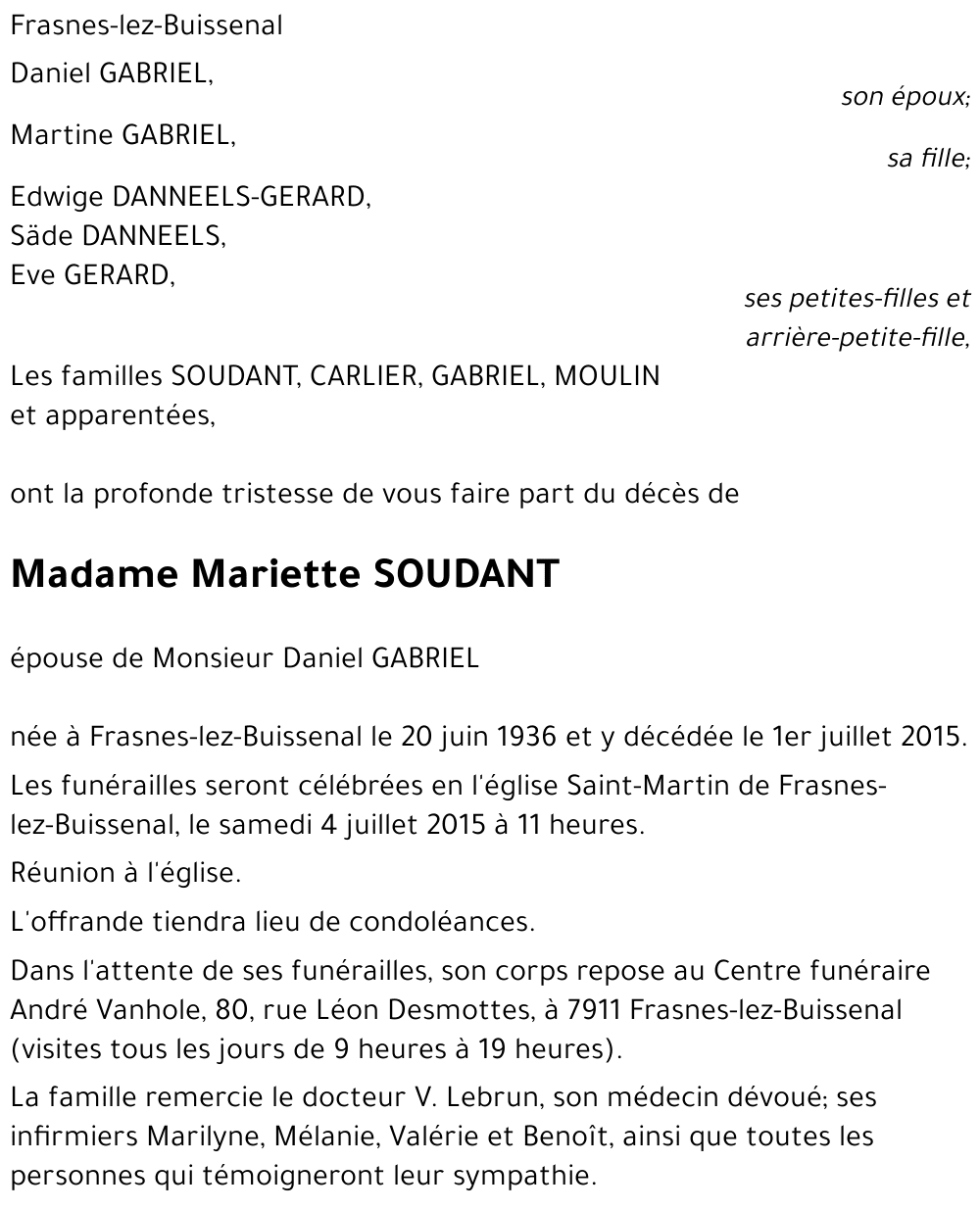 Mariette SOUDANT