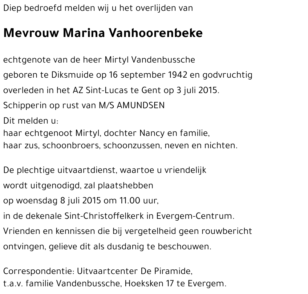 Marina Vanhoorenbeke