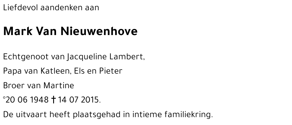 Mark Van Nieuwenhove