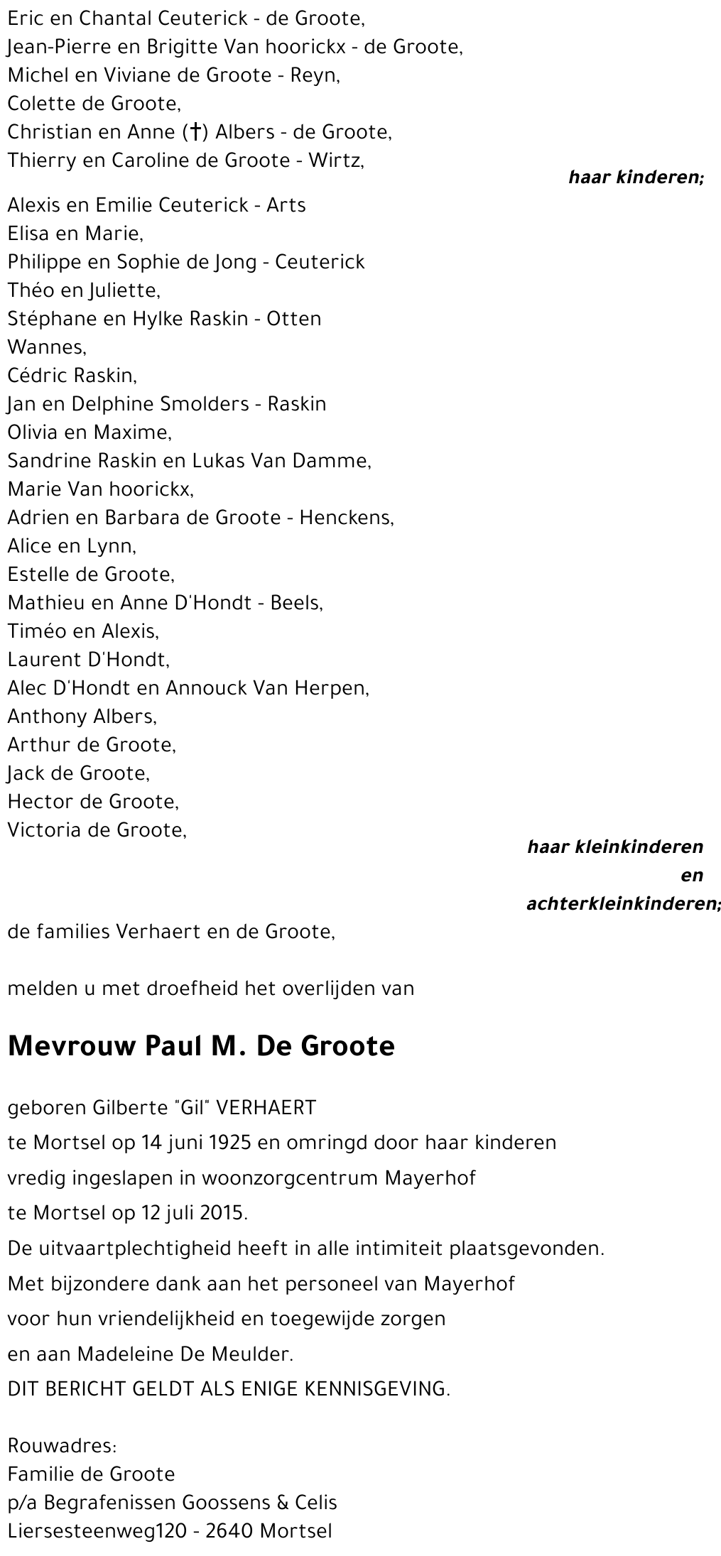 Paul M. De Groote