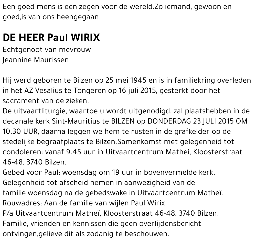 Paul WIRIX