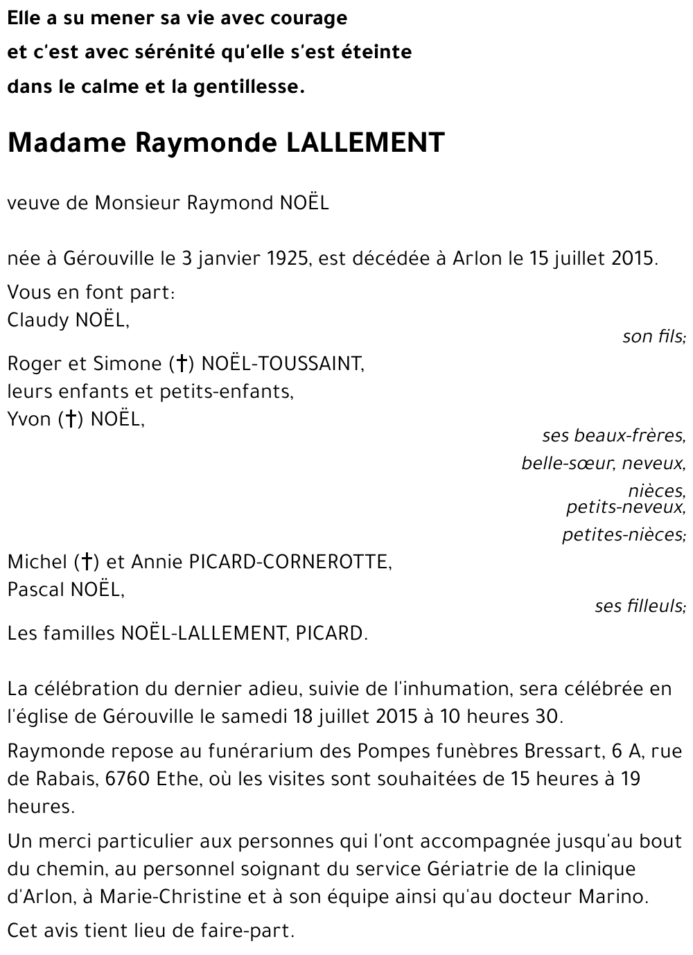 Raymonde LALLEMENT 
