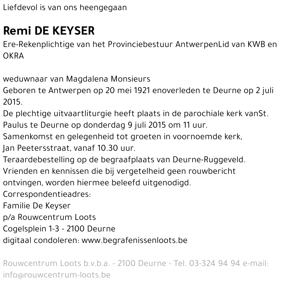 Remi De Keyser