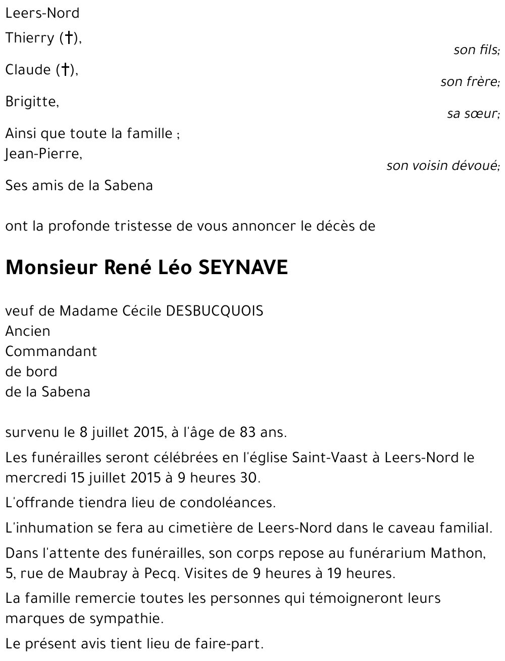 René Léo SEYNAVE