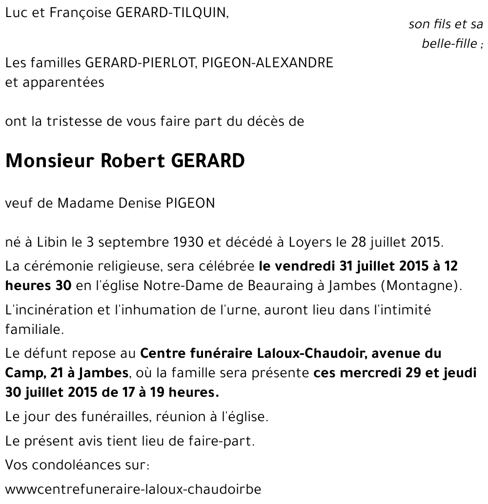 Robert GERARD