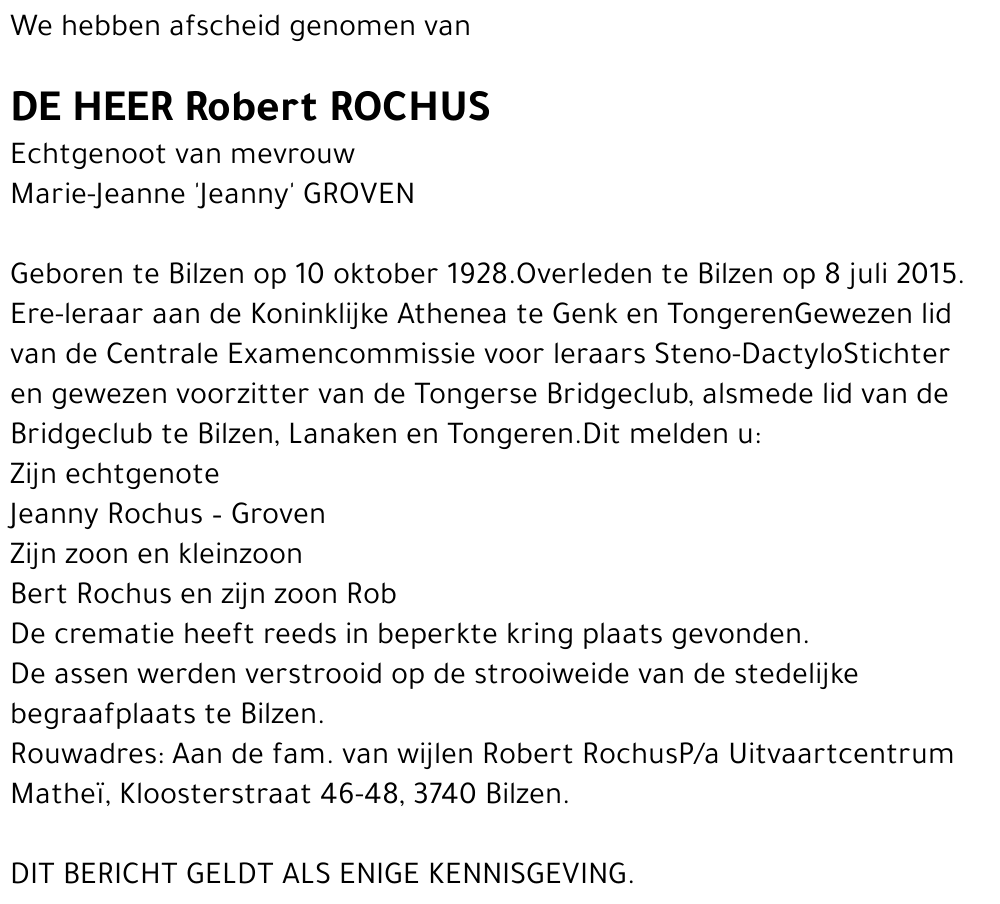 Robert ROCHUS