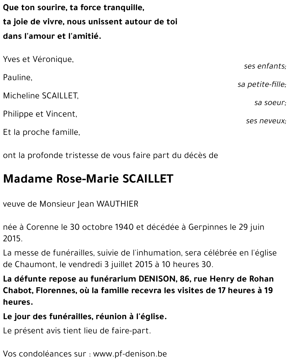 Rose-Marie SCAILLET