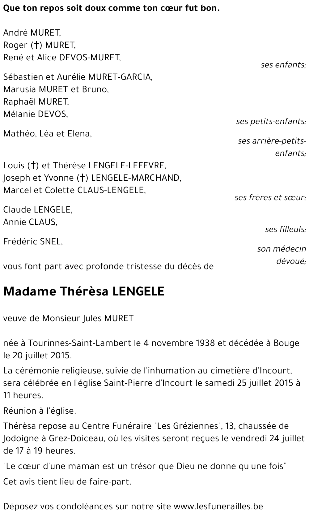 Thérèsa LENGELE