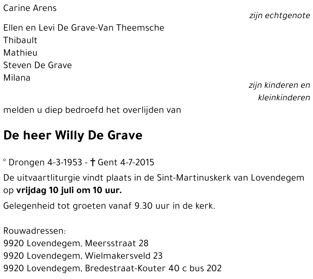 Willy De Grave