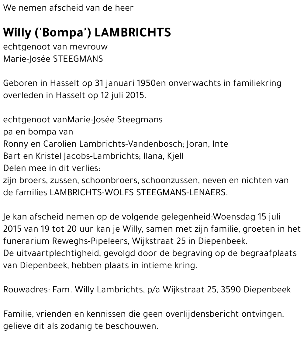 Willy Lambrichts