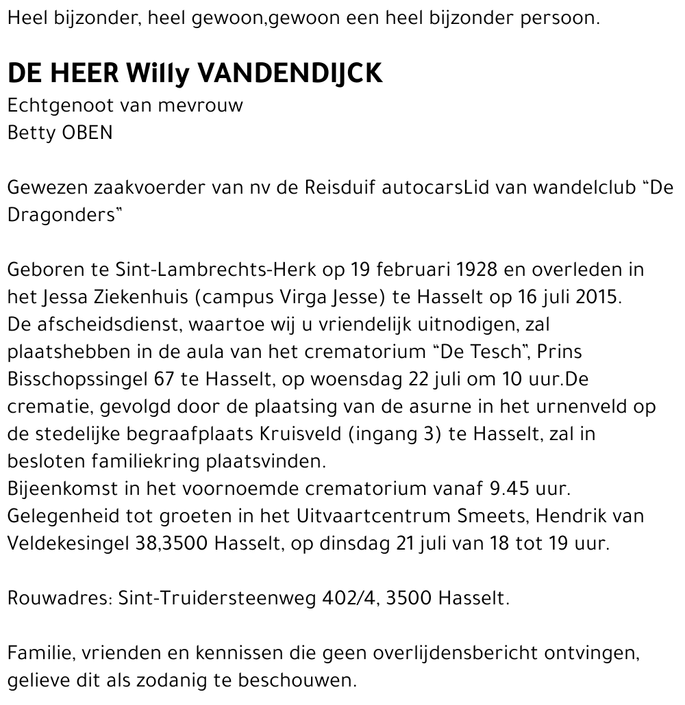 Willy Vandendijck
