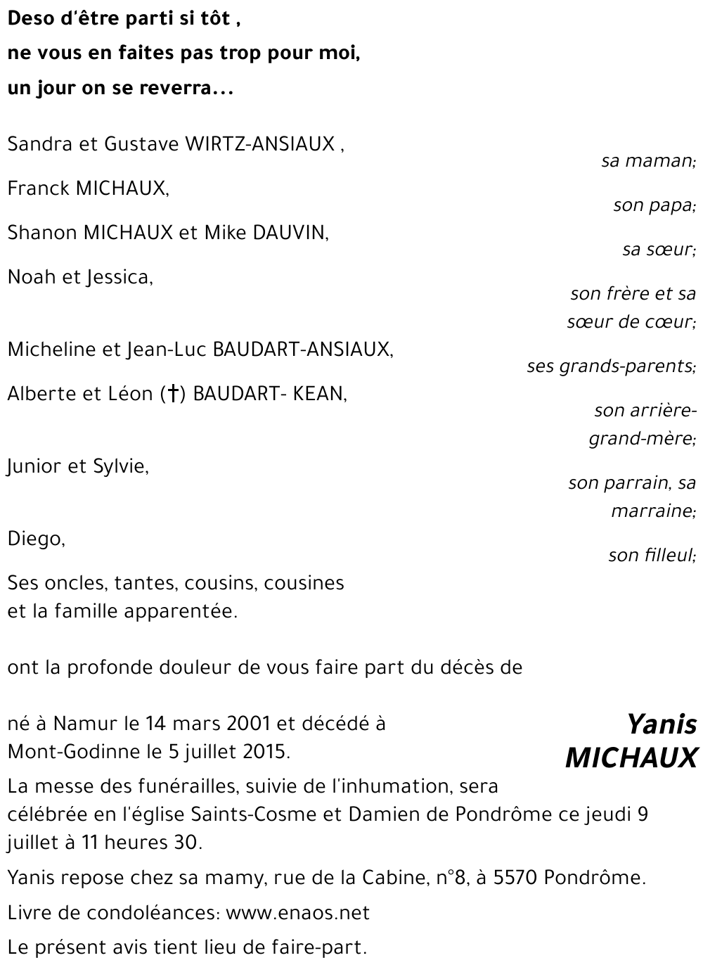 Yanis MICHAUX
