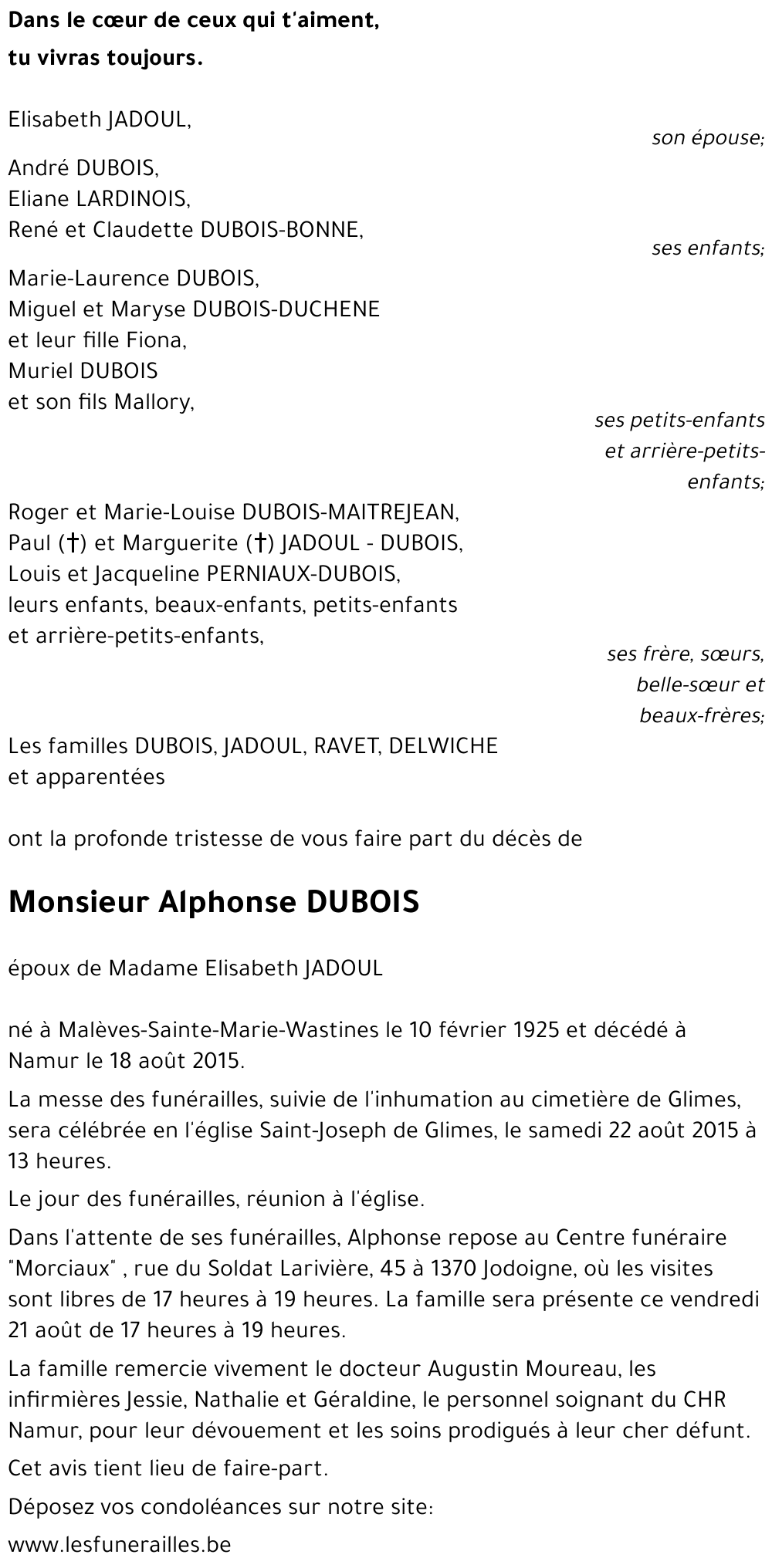 Alphonse DUBOIS